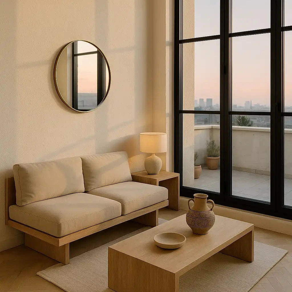 Round Metal Mirror Mirror Interior Moderna