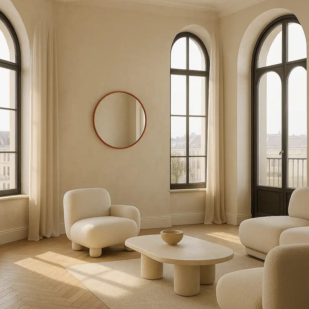 Round Metal Mirror Mirror Interior Moderna