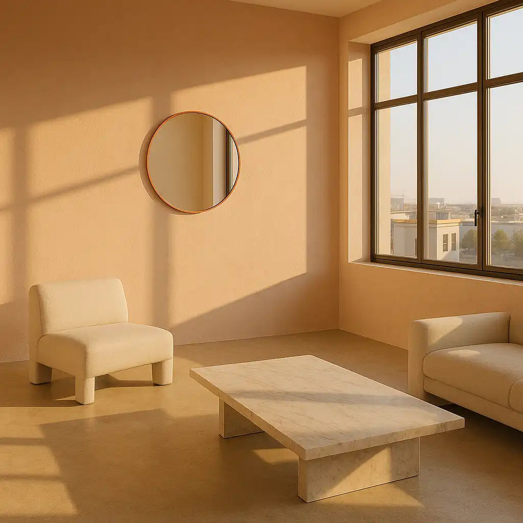 Round Metal Mirror Mirror Interior Moderna