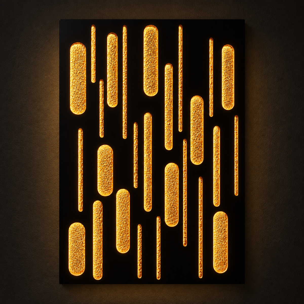 Gilded Descent Wall Art Interior Moderna New