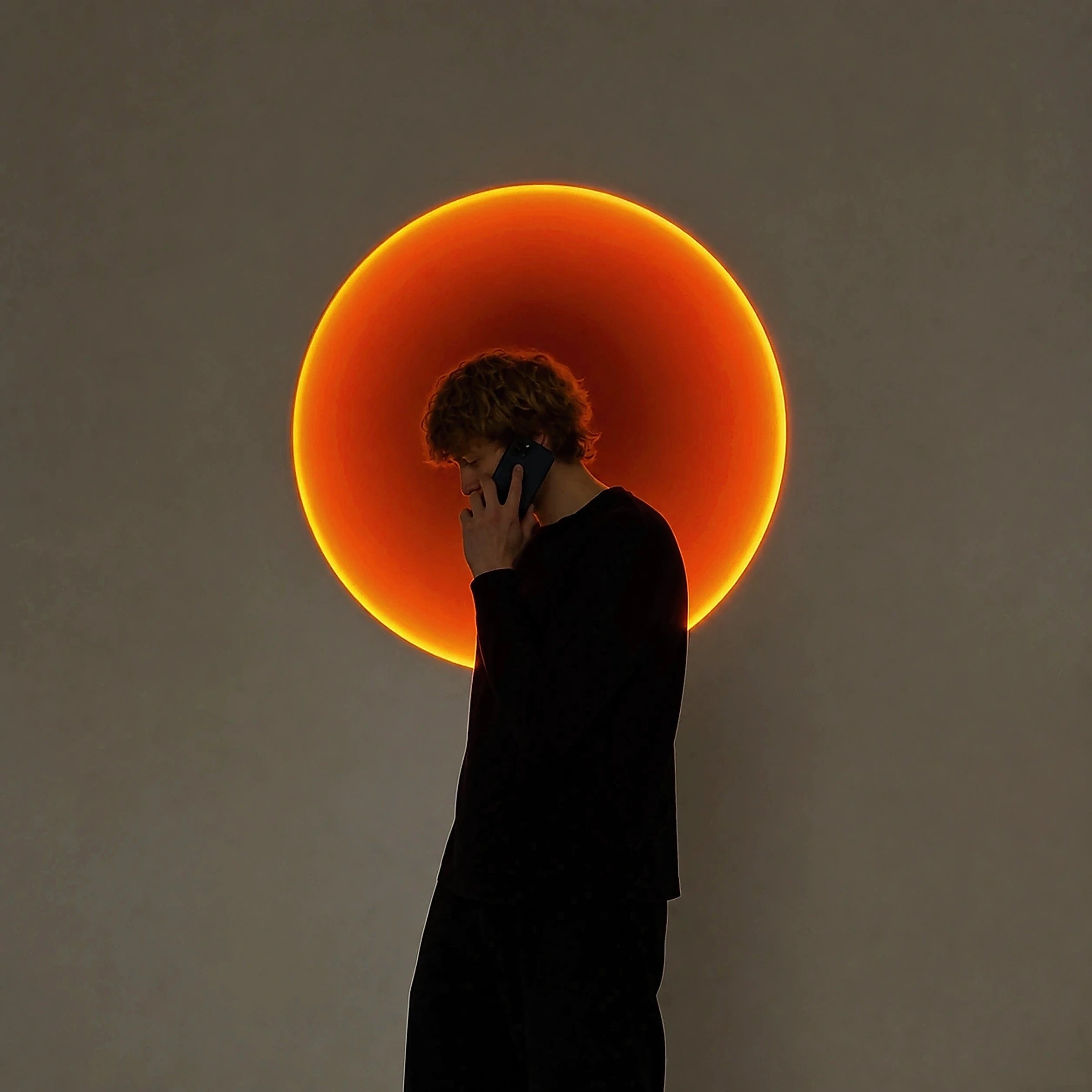 Silent Burn | Ember Orange Wall Art Interior Moderna