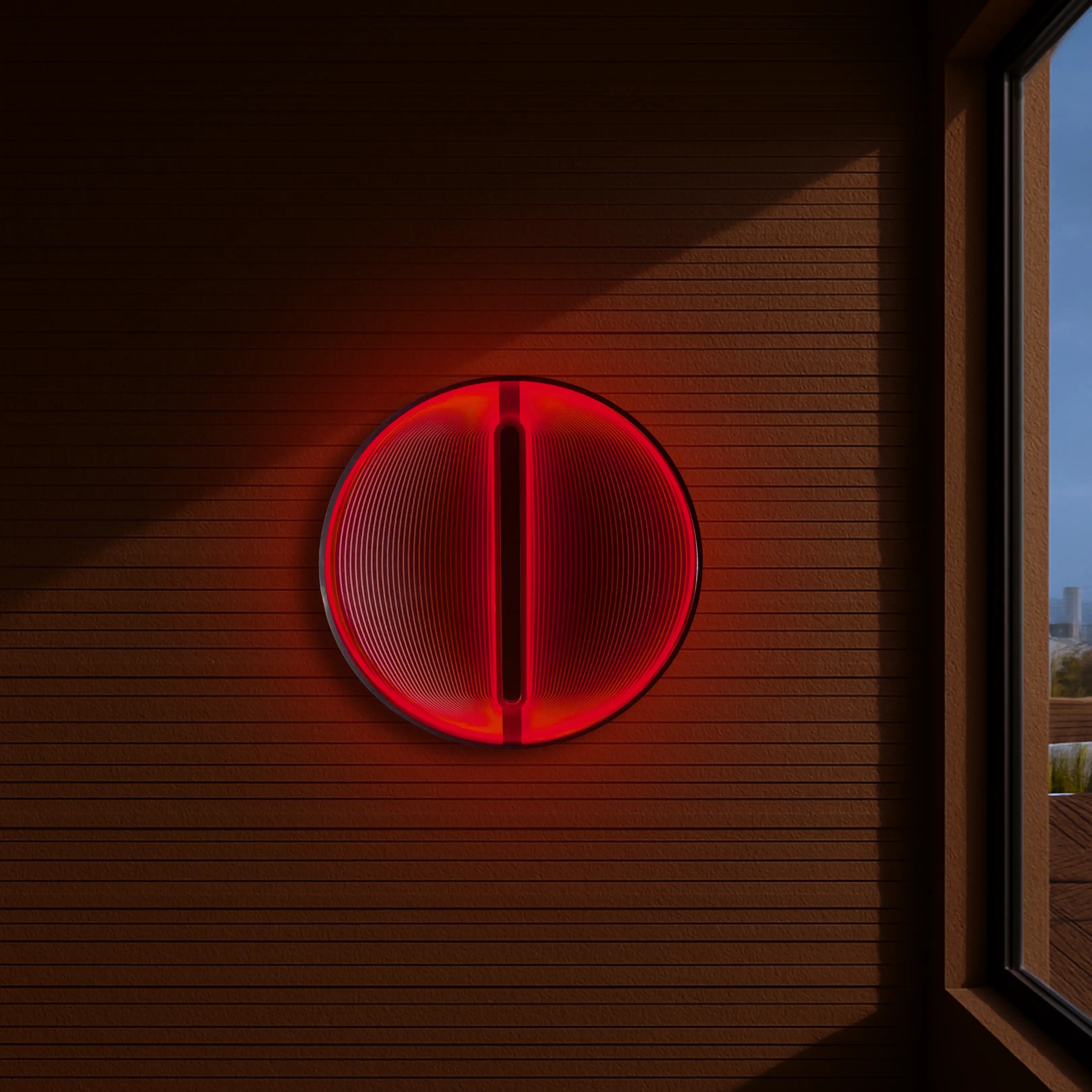 Solar Divide Wall Art Interior Moderna Red