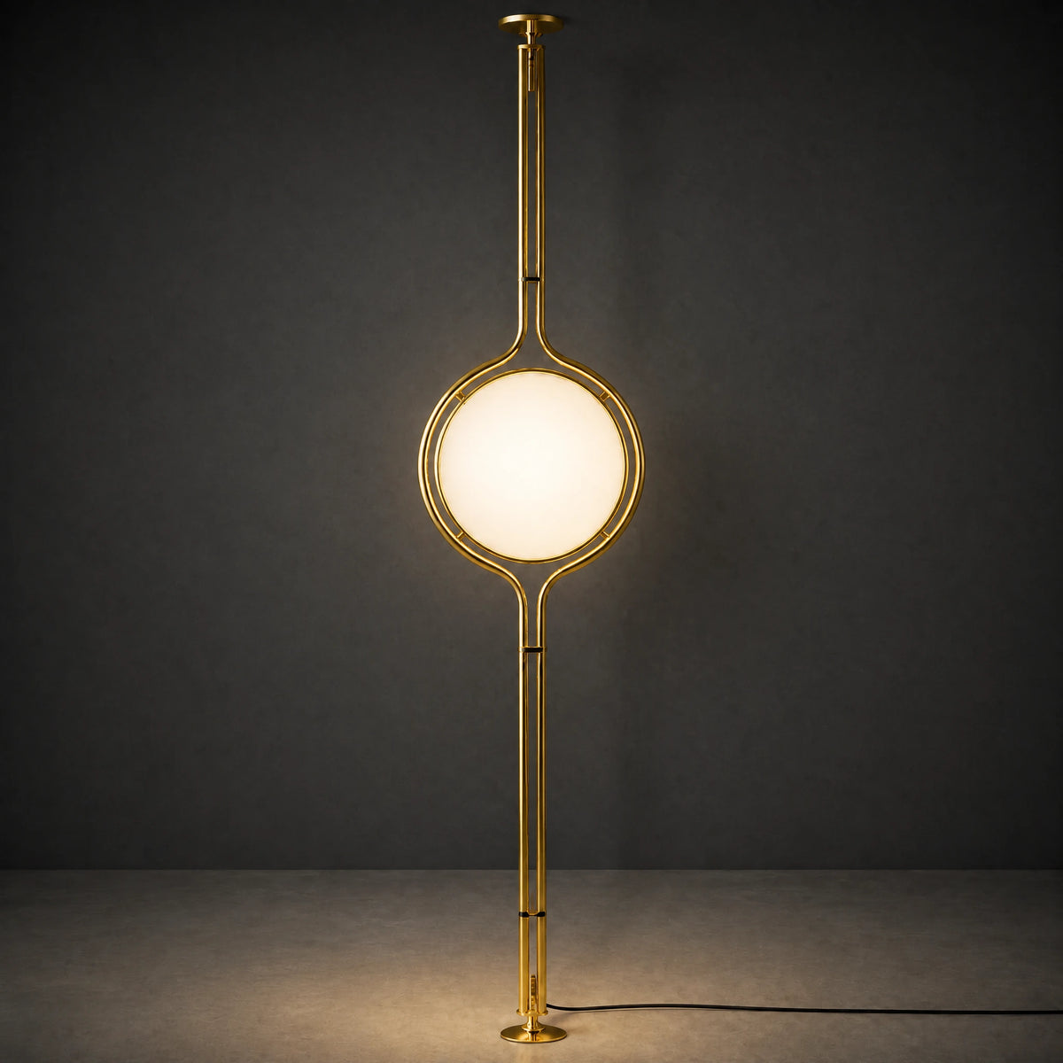 Solus Floor to Ceiling Lamp Lamp Interior Moderna Brushed Gold New
