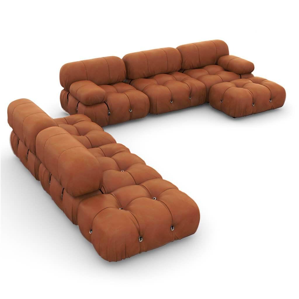 Mario Bellini Combination E Interior Moderna Tan Vintage Leather