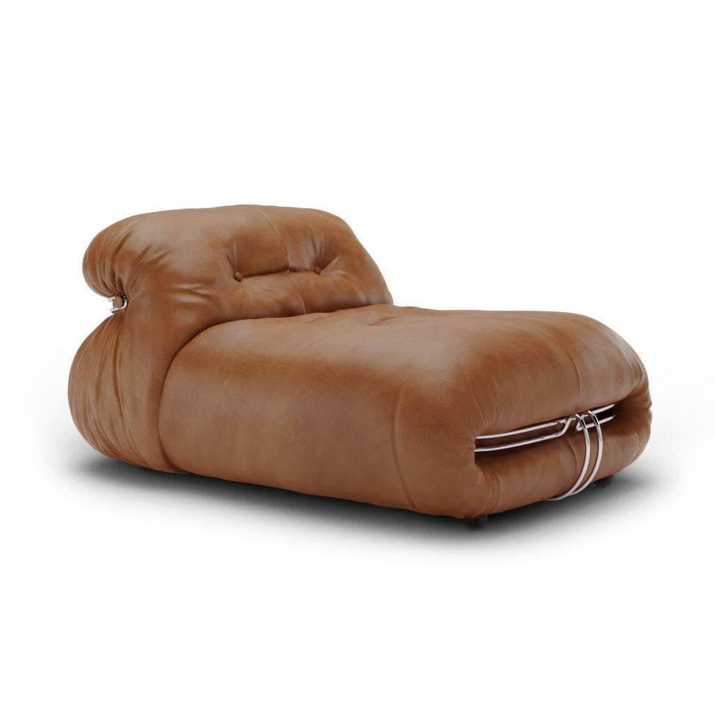 Soriana Lounge Chair Sofa Interior Moderna Tan Vegan Leather