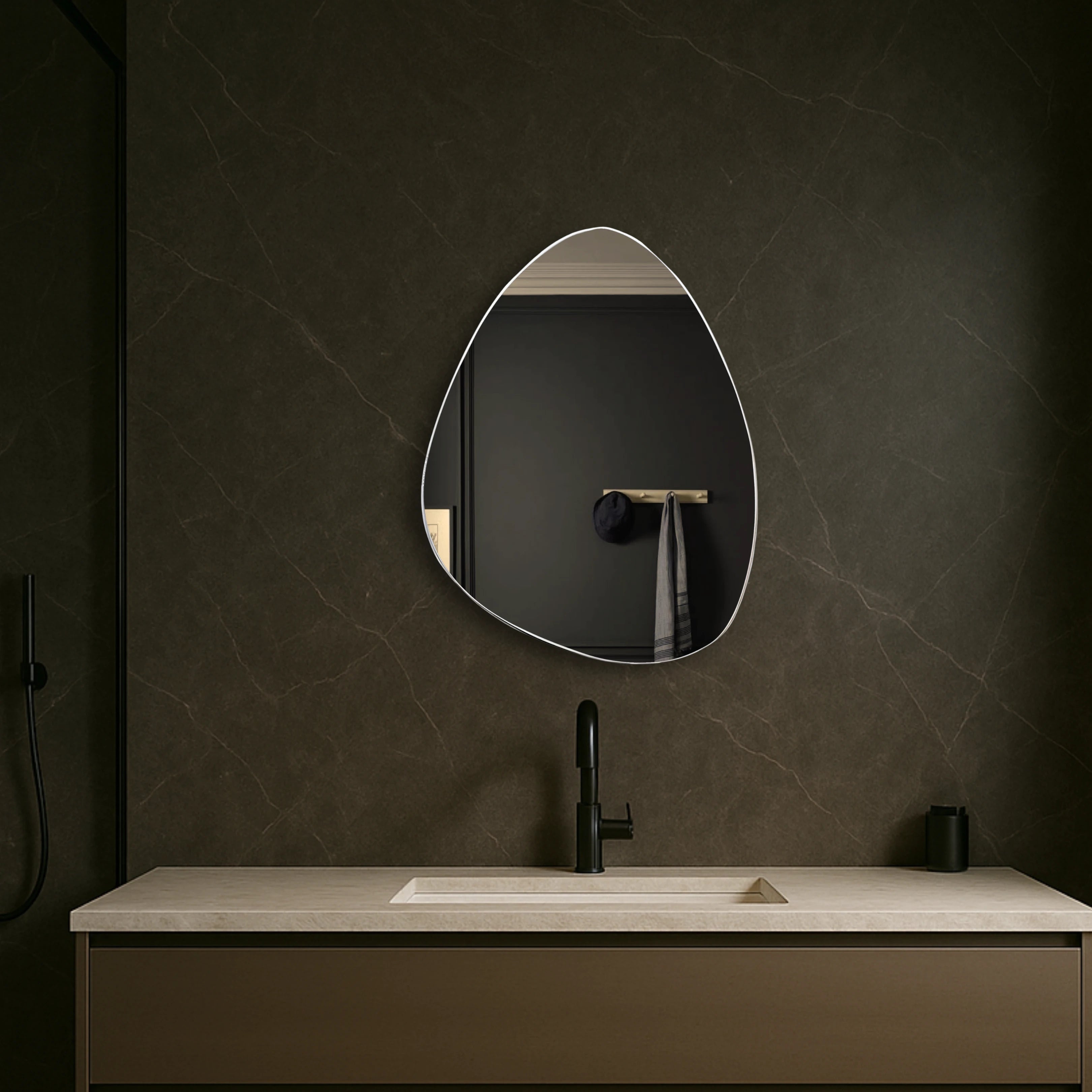 Teardrop Mirror Mirror Interior Moderna