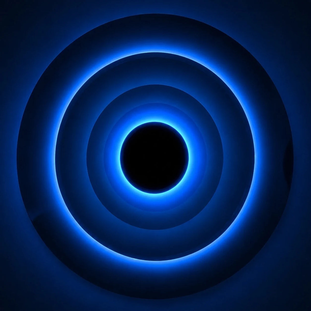 Triple Eclipse Radiance | Azure Halo Wall Art Interior Moderna Regular New