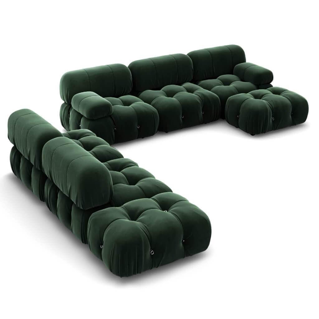 Mario Bellini Combination E Interior Moderna Emerald Green Velvet