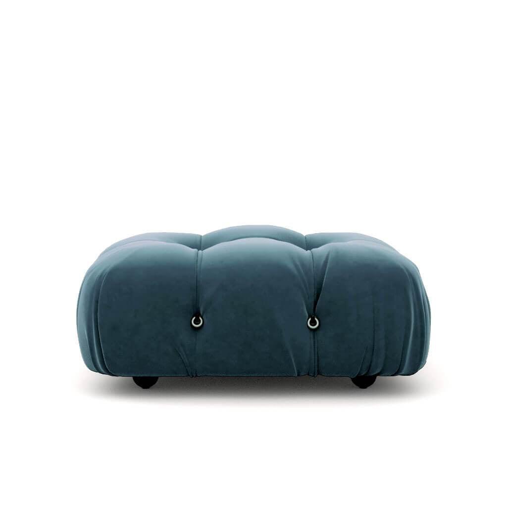 Mario Bellini Ottoman Sofa Interior Moderna Indigo Blue Velvet
