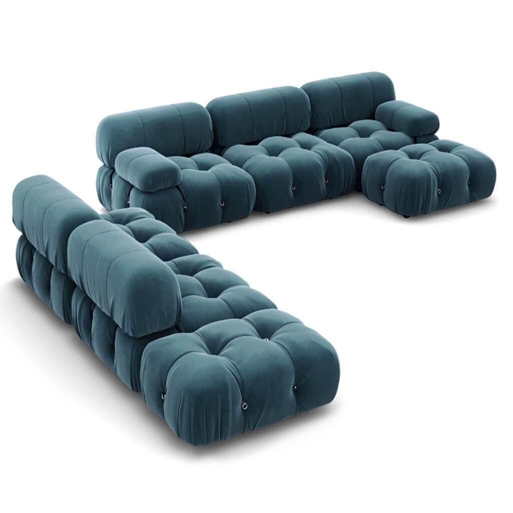 Mario Bellini Combination E Interior Moderna Indigo Blue Velvet