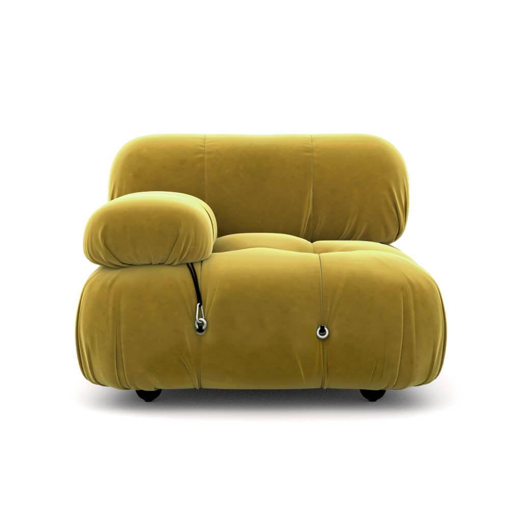 Mario Bellini Combination A Sofa Interior Moderna Chartreuse Velvet