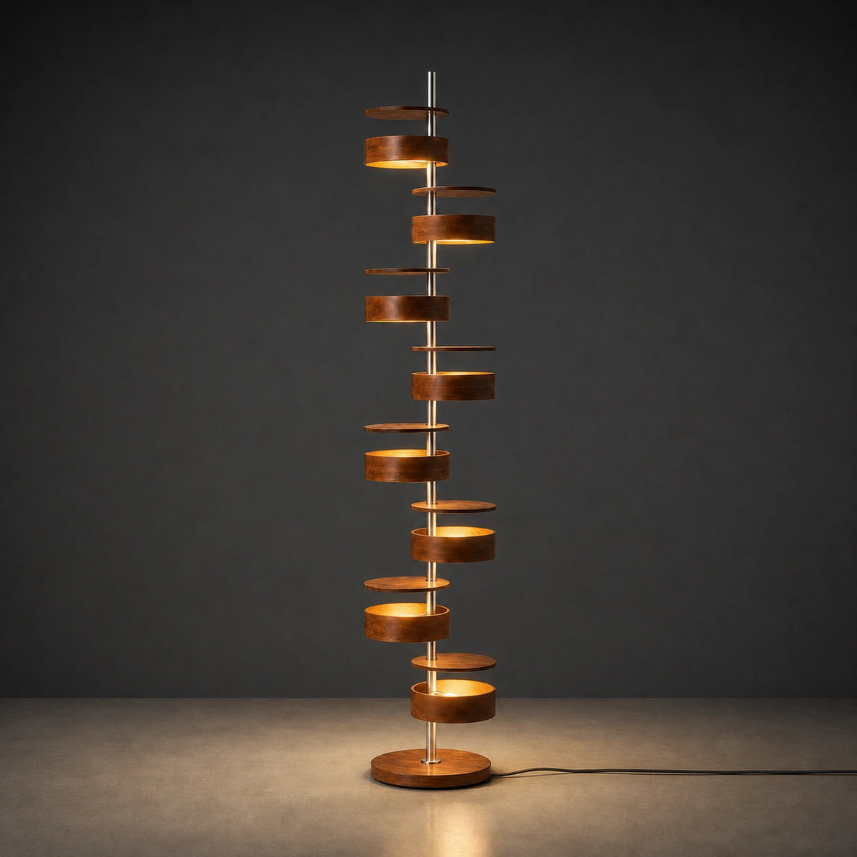 Vetra Floor Lamp Lamp Interior Moderna Natural Wood New
