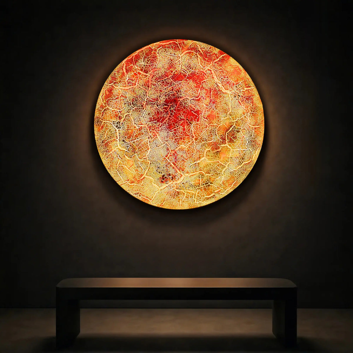 Where Matter Breaks | Ember Rupture Wall Art Interior Moderna