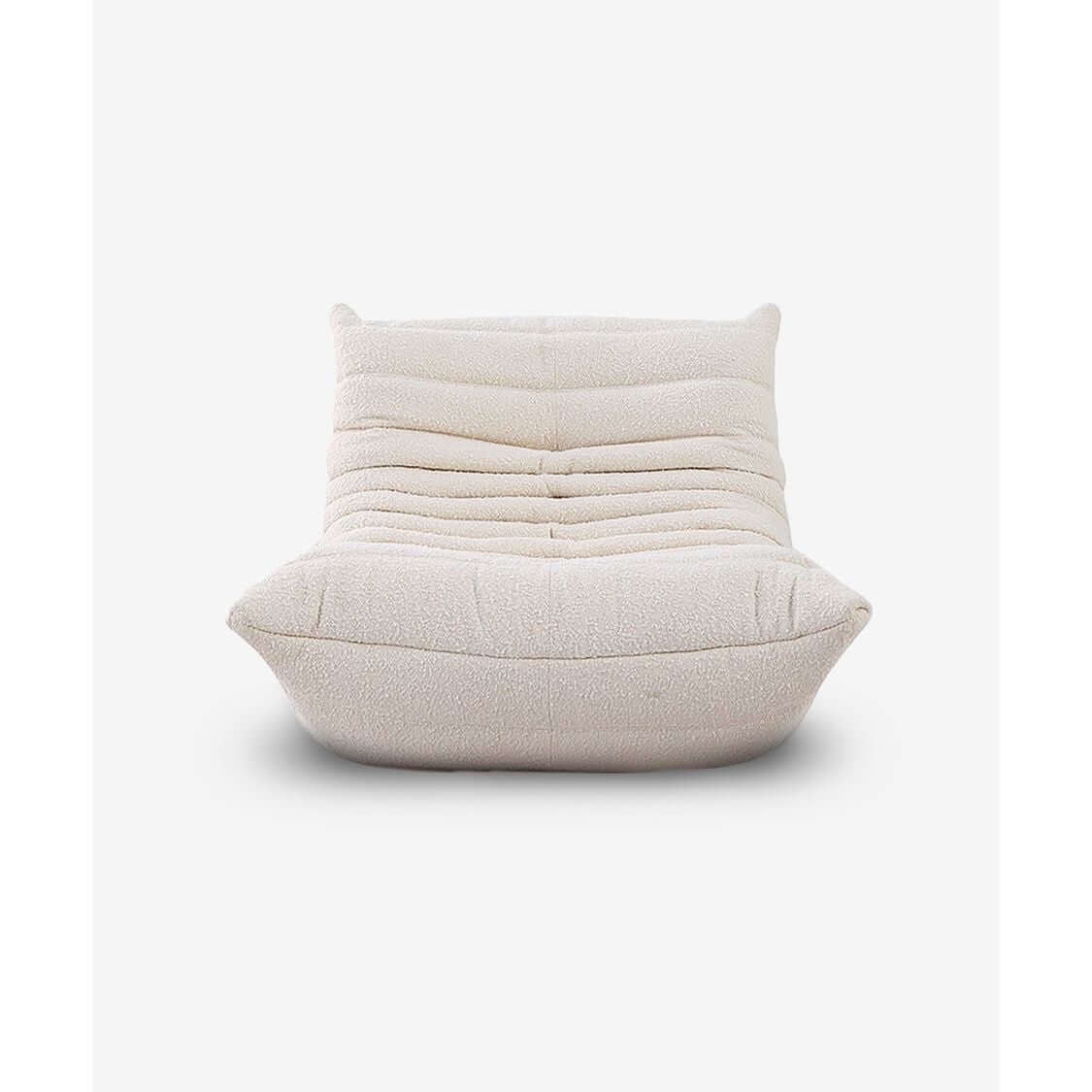 Togo One Seater Sofa Interior Moderna Pearl White Boucle