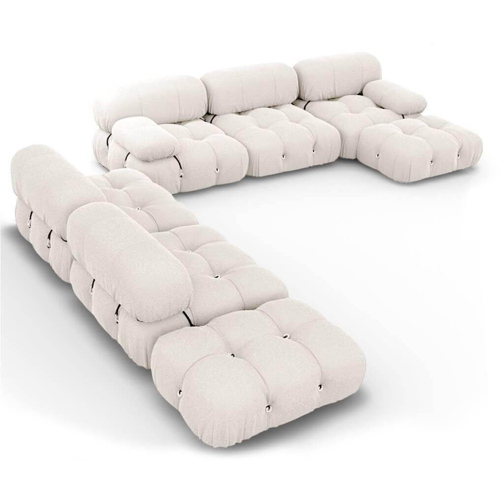 Mario Bellini Combination E Interior Moderna Pearl White Boucle