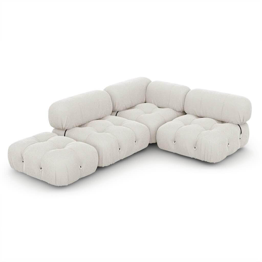 Mario Bellini Combination D Sofa Interior Moderna Pearl White Boucle