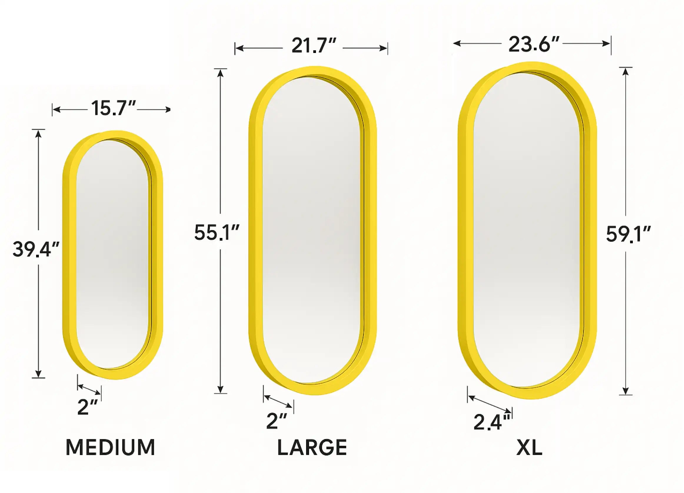 Oversized Pill Mirror Mirror Interior Moderna