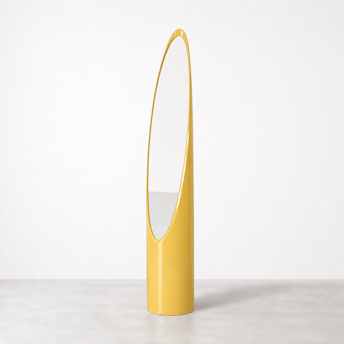 Lipstick Mirror | Yellow Mirror Interior Moderna