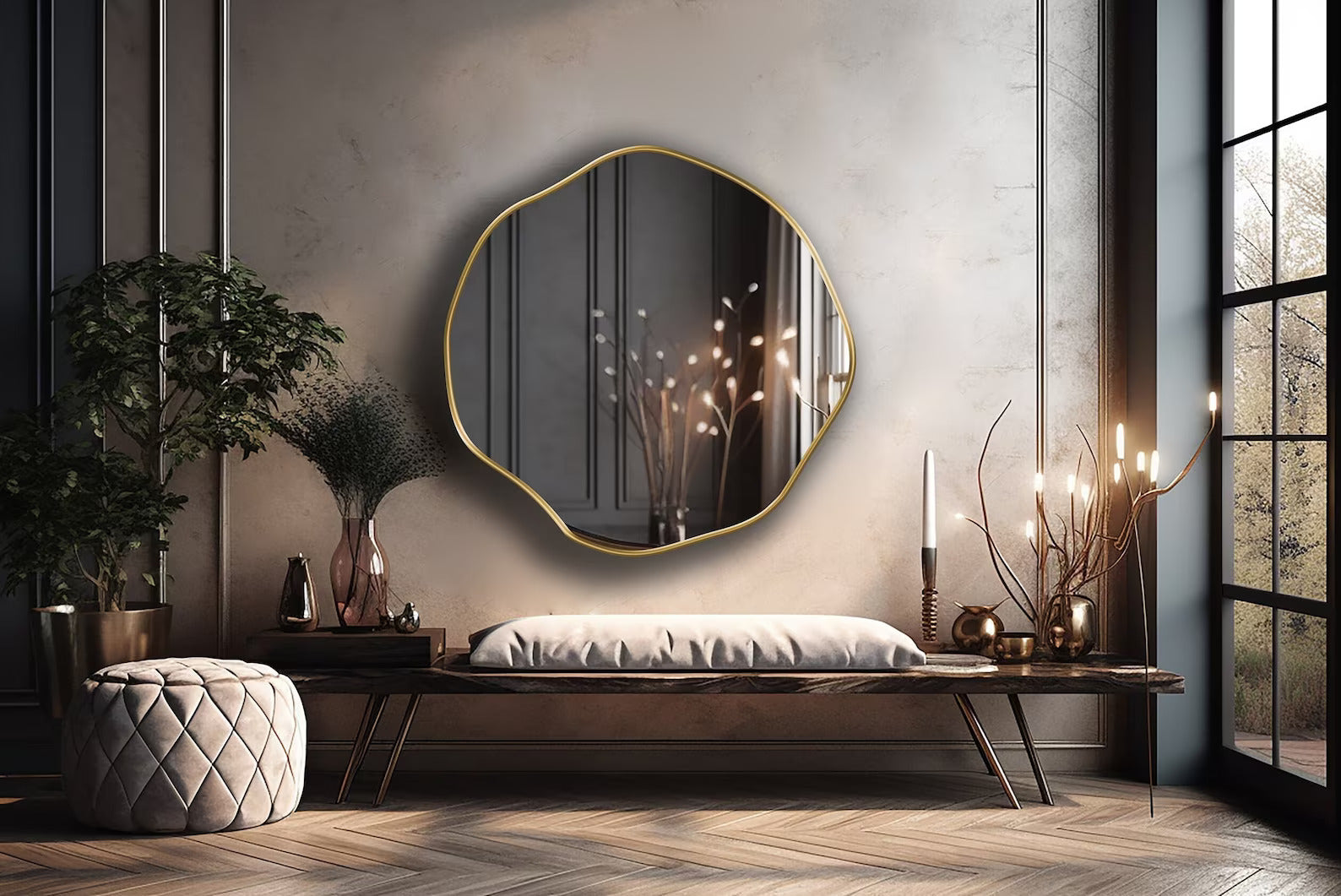 Asymmetrical Mirrors - Embracing Imperfection in Modern Design