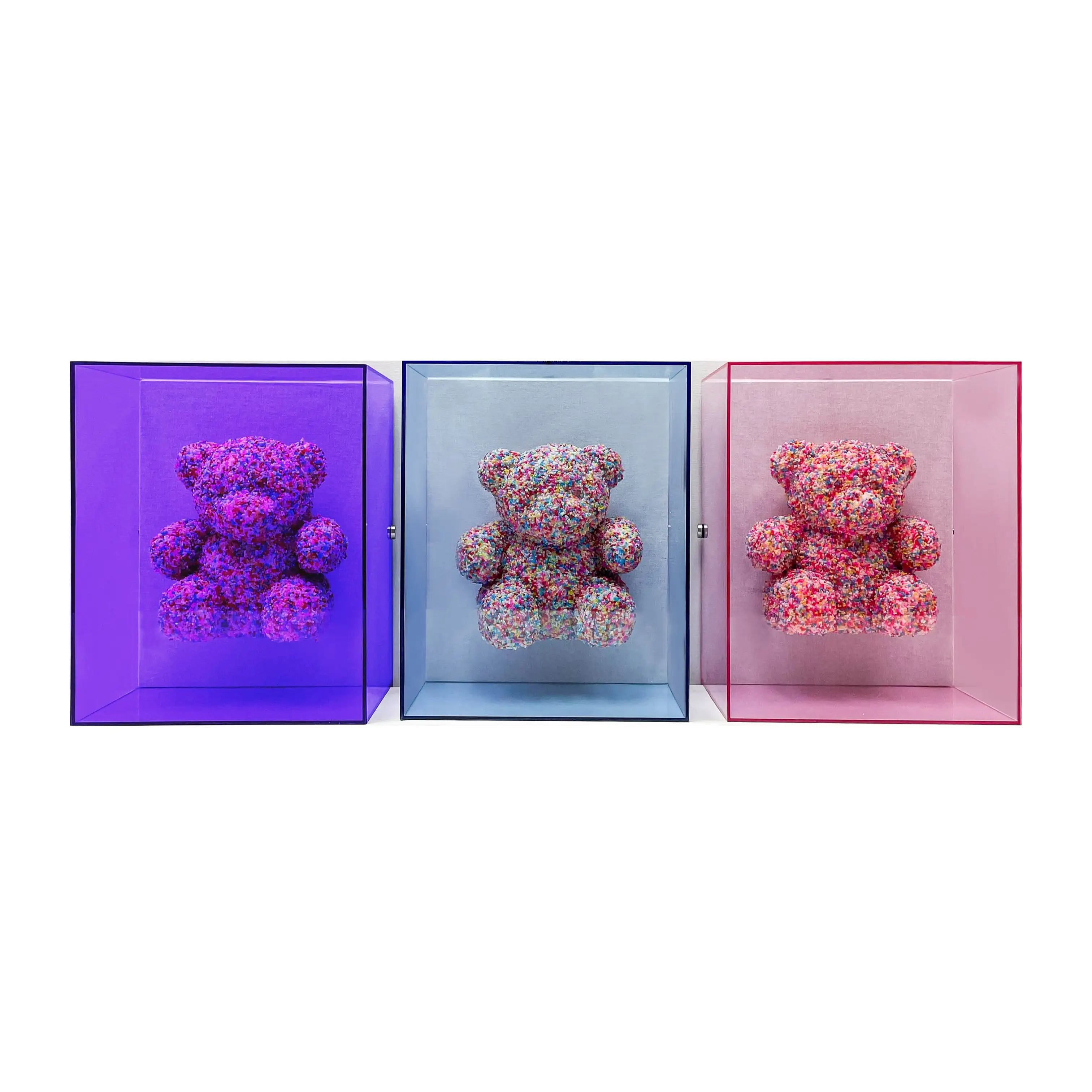 Sprinkle Gummy Bear Wall Art Wall Art Interior Moderna Cool Colors (Set of 3)