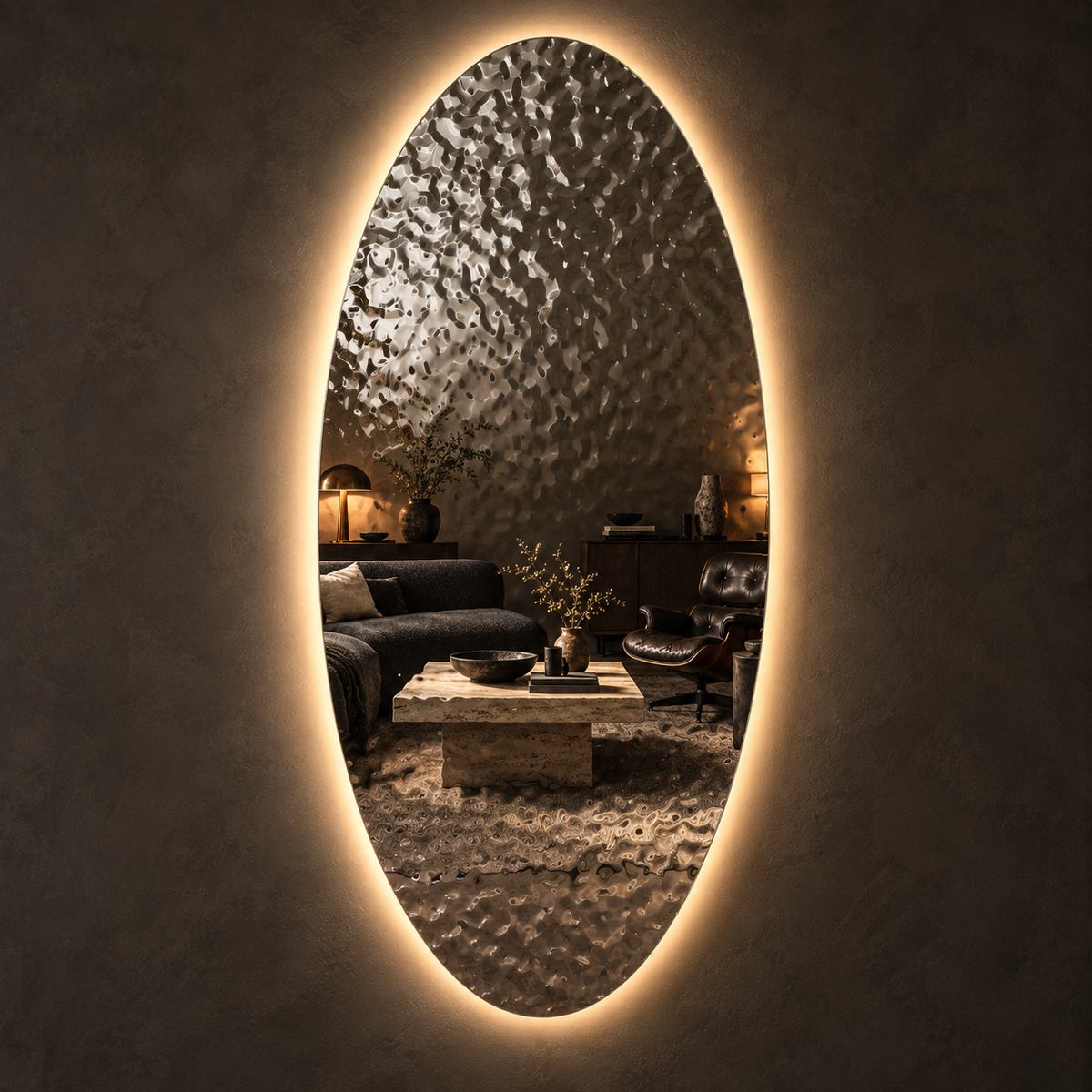 Lucien Mirror | Ellipse Mirror Interior Moderna Medium New