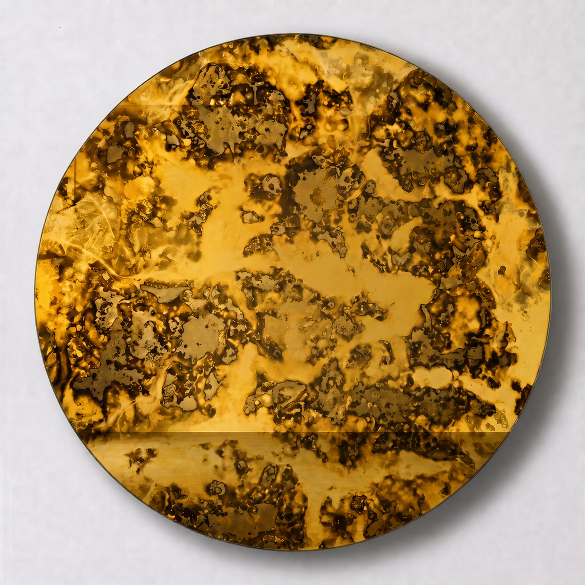 Antiqued Round Mirror | Gilded Veil Mirror Interior Moderna