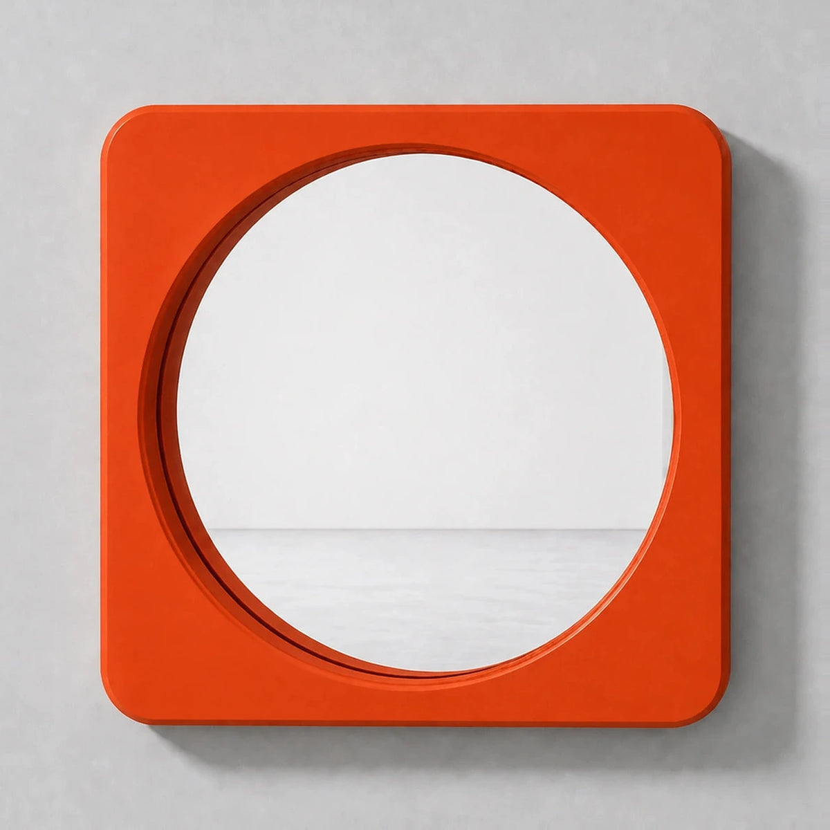 Rounded Square Mirror | Orange Mirror Interior Moderna