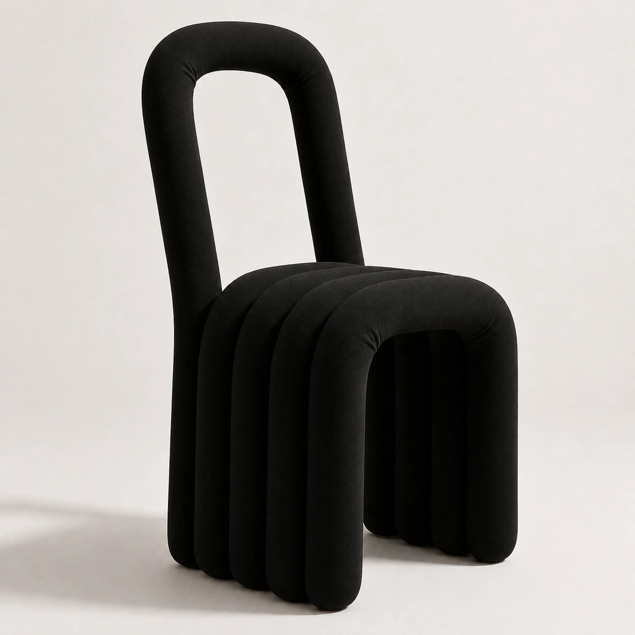 Noodle Pipe Chair Chair Interior Moderna Black Kids Sized New