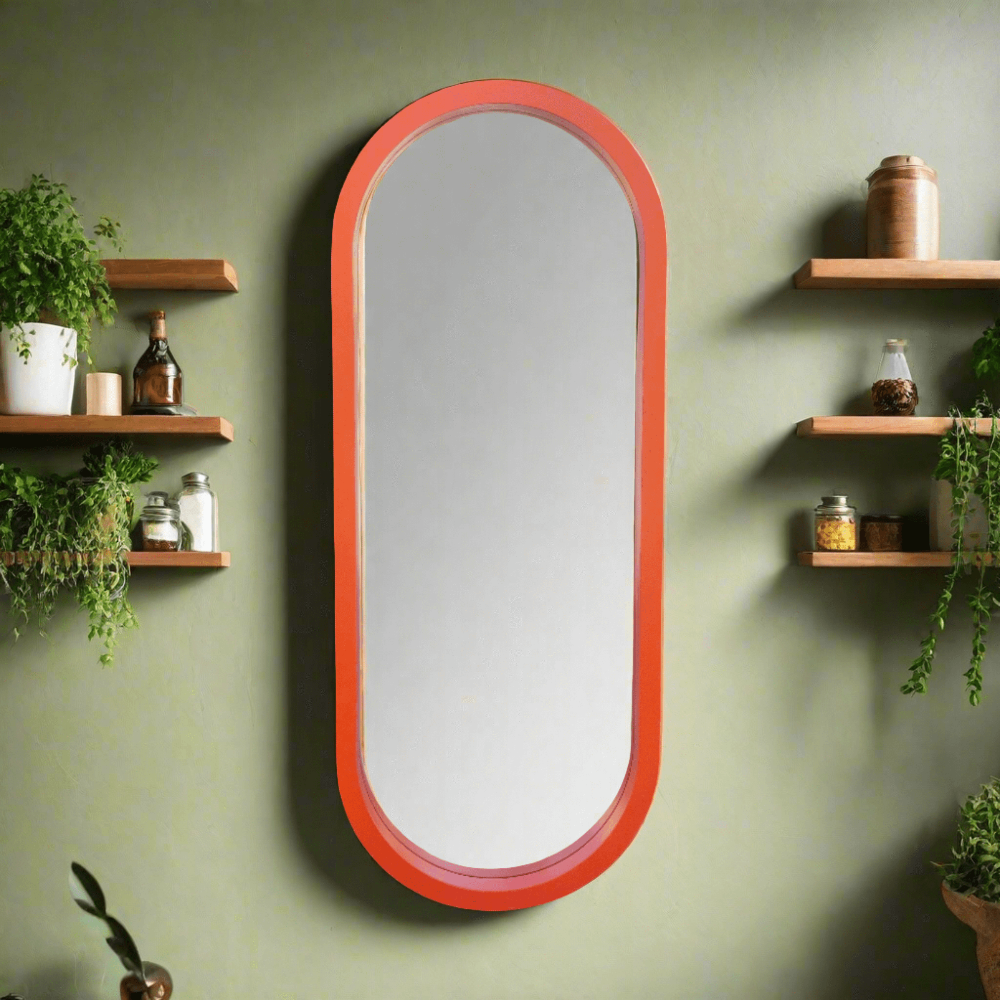 Oversized Pill Mirror Mirror Interior Moderna   