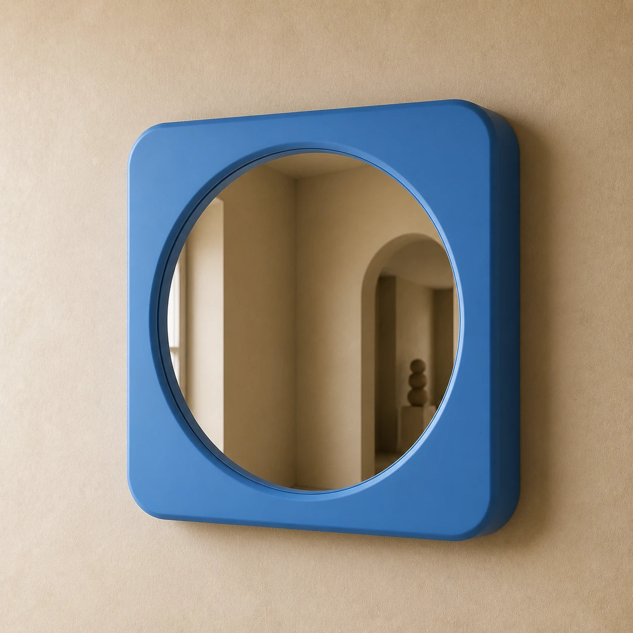 Rounded Square Mirror Mirror Interior Moderna