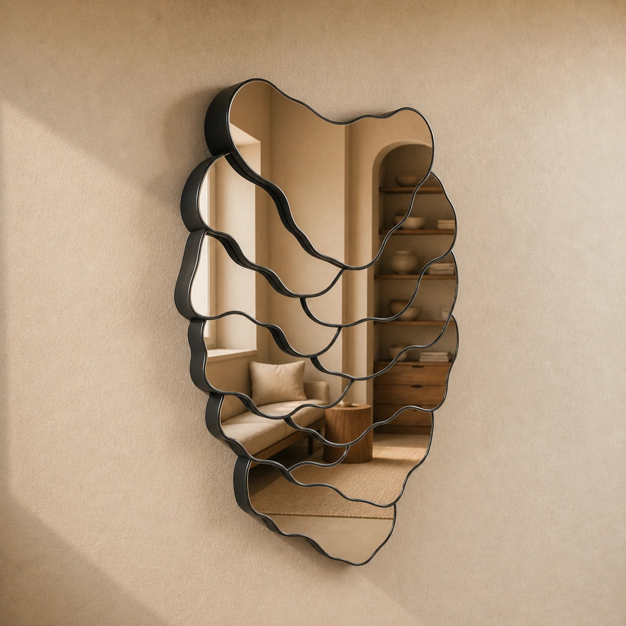 Negative Relief Mirror Interior Moderna