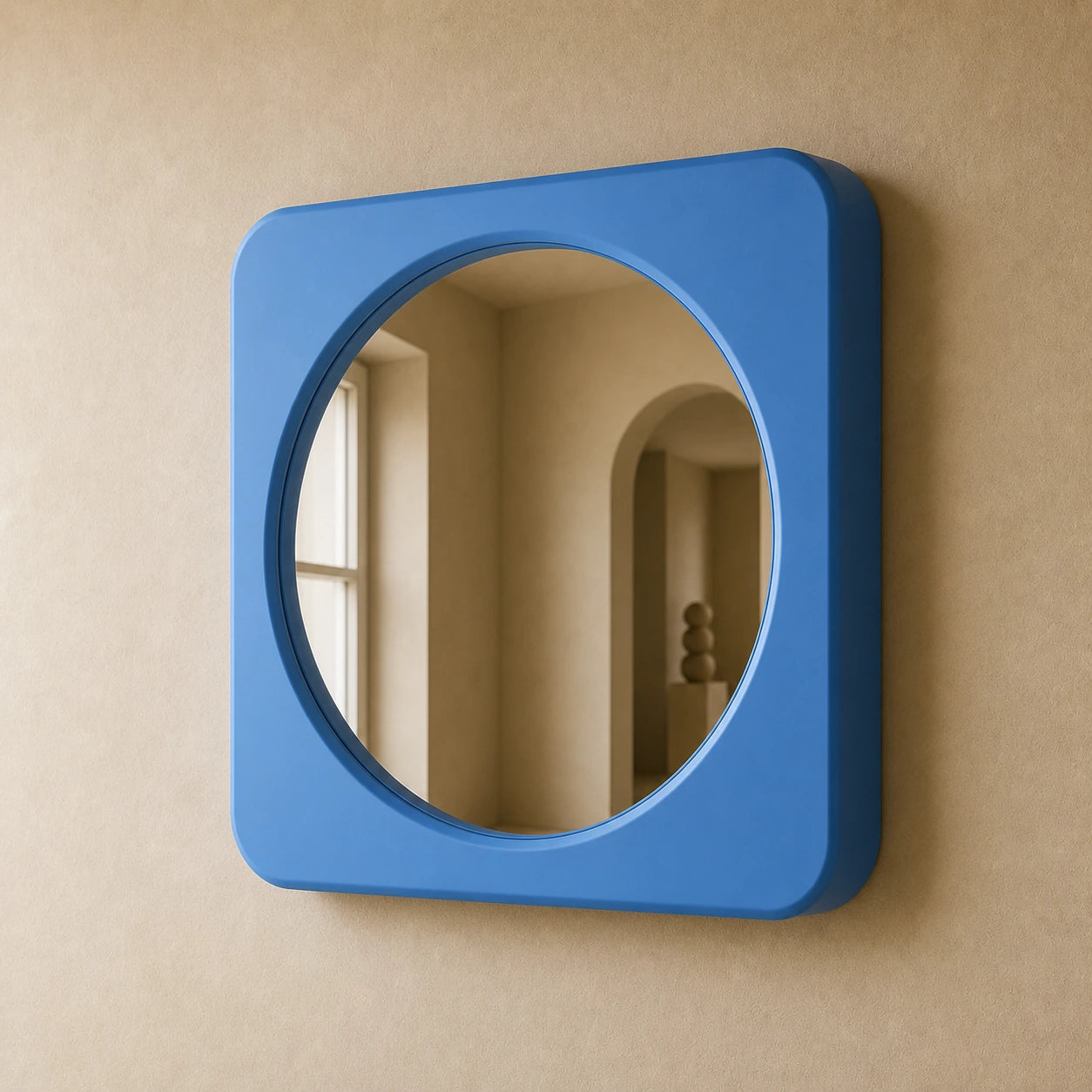 Rounded Square Mirror Mirror Interior Moderna