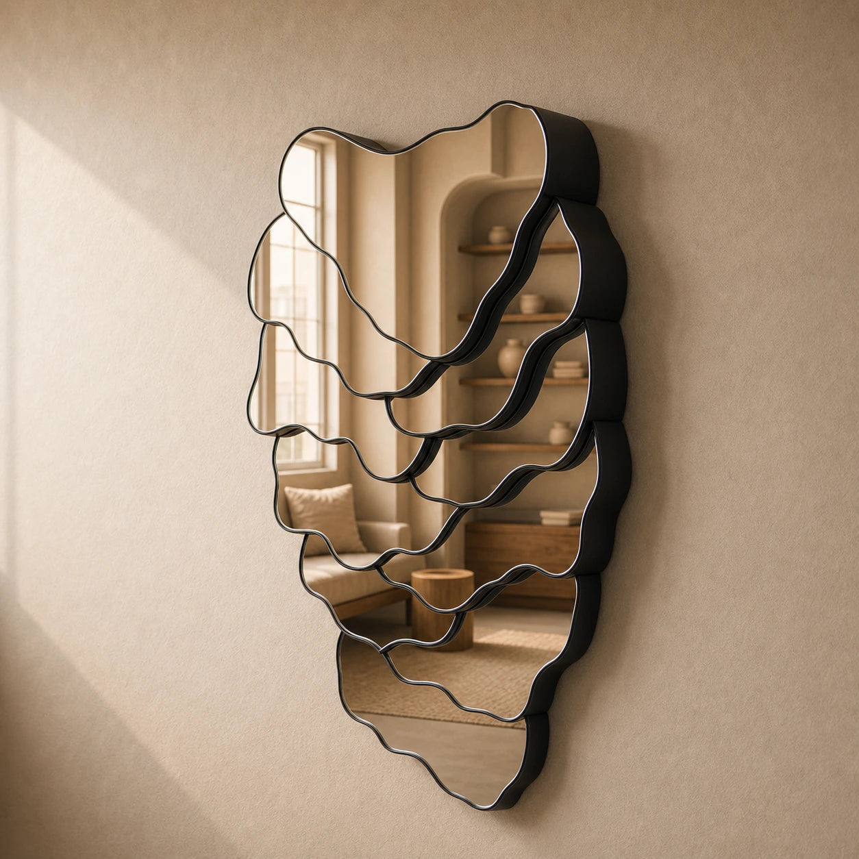 Negative Relief Mirror Interior Moderna