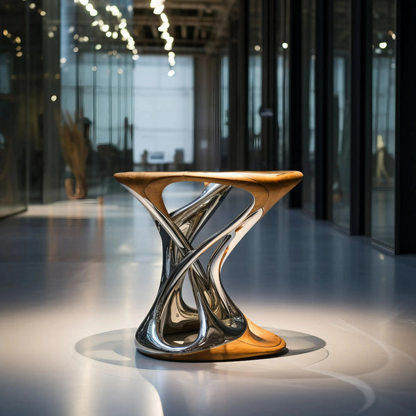 Chrome Mirage Side Table Table Interior Moderna New