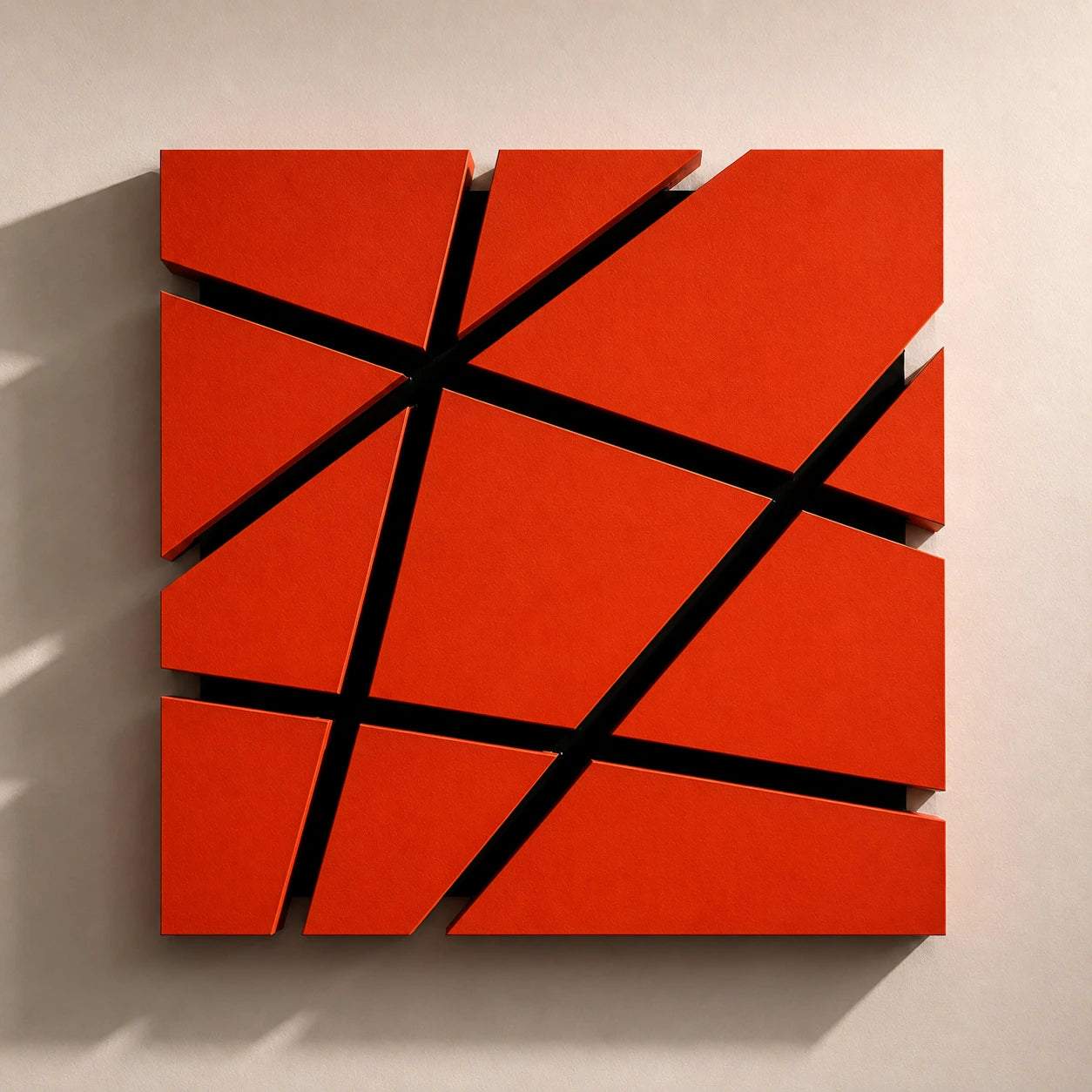 Orange square dimensional wall art - Intersect alternate hero