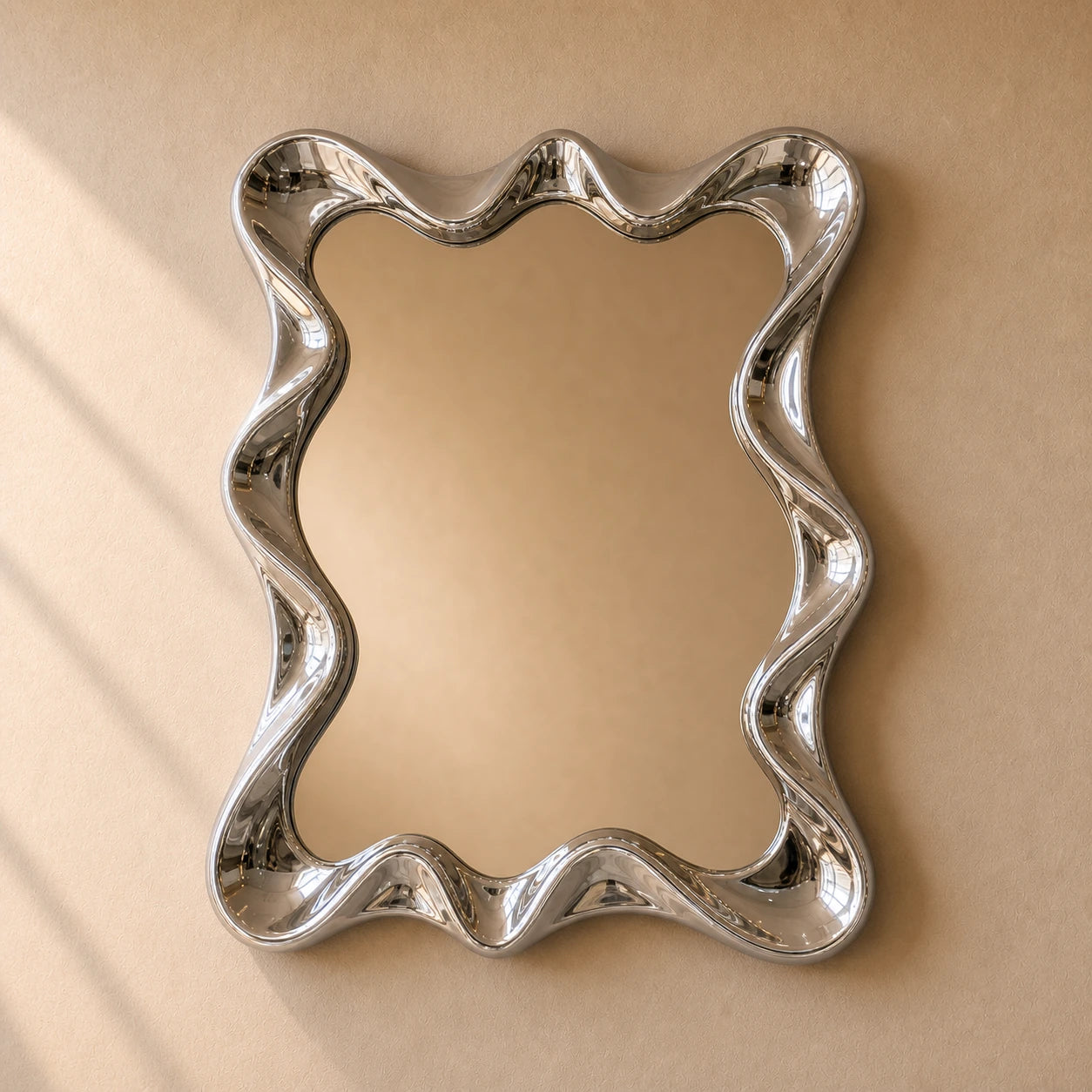 Tidal Mirror | Chrome Mirror Interior Moderna