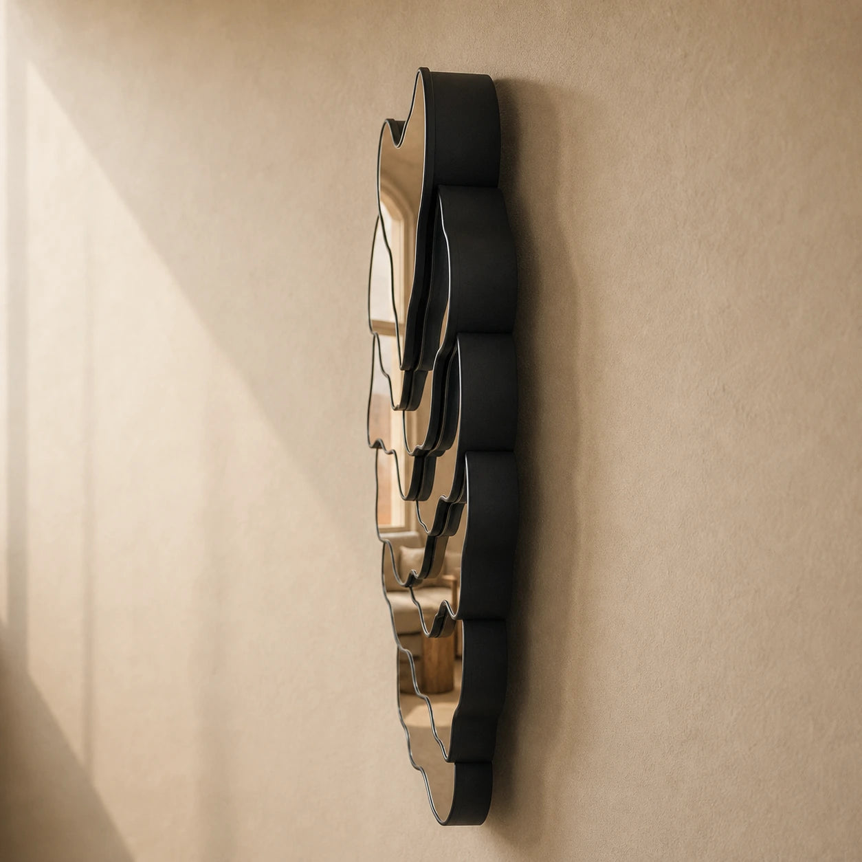 Negative Relief Mirror Interior Moderna
