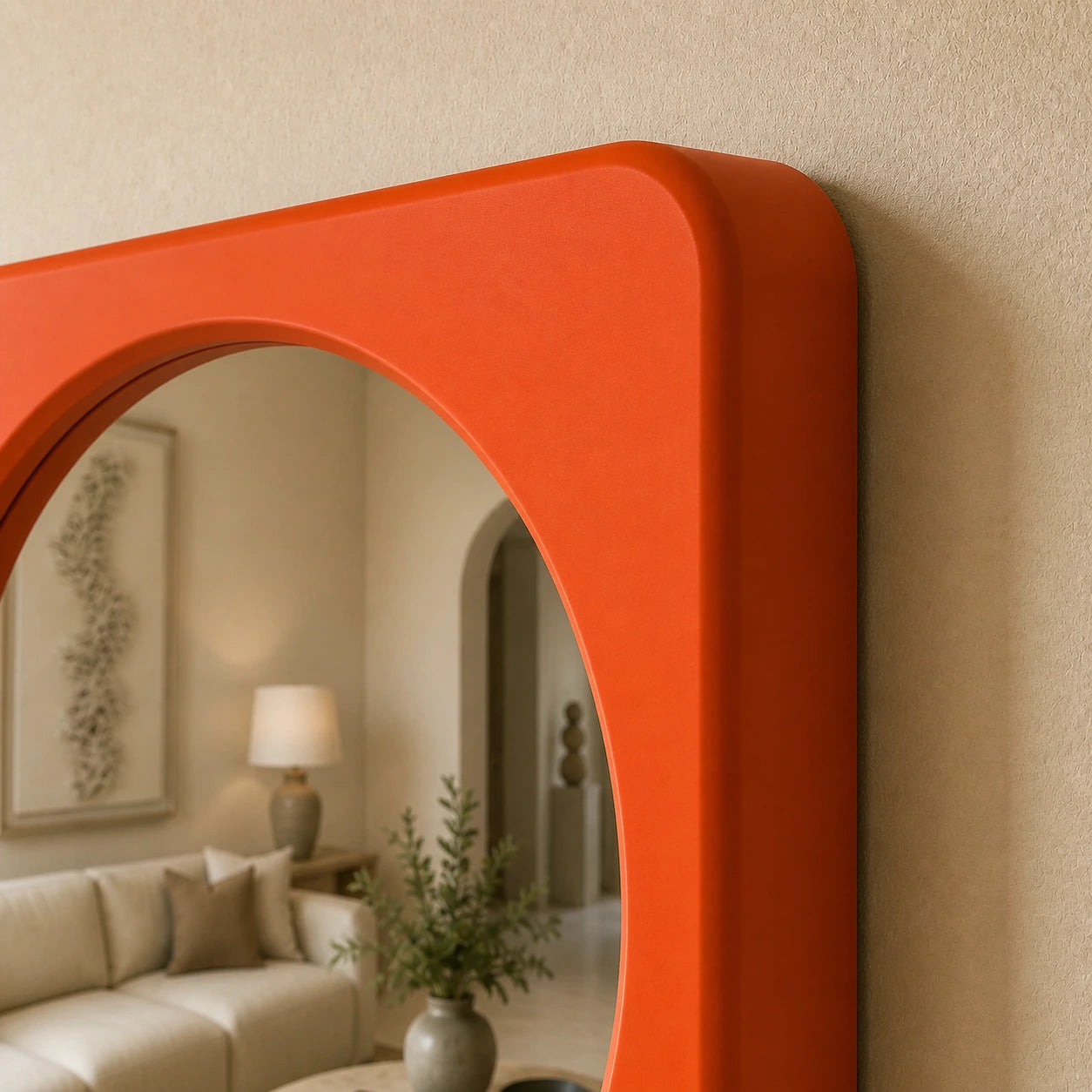 Rounded Square Mirror Mirror Interior Moderna