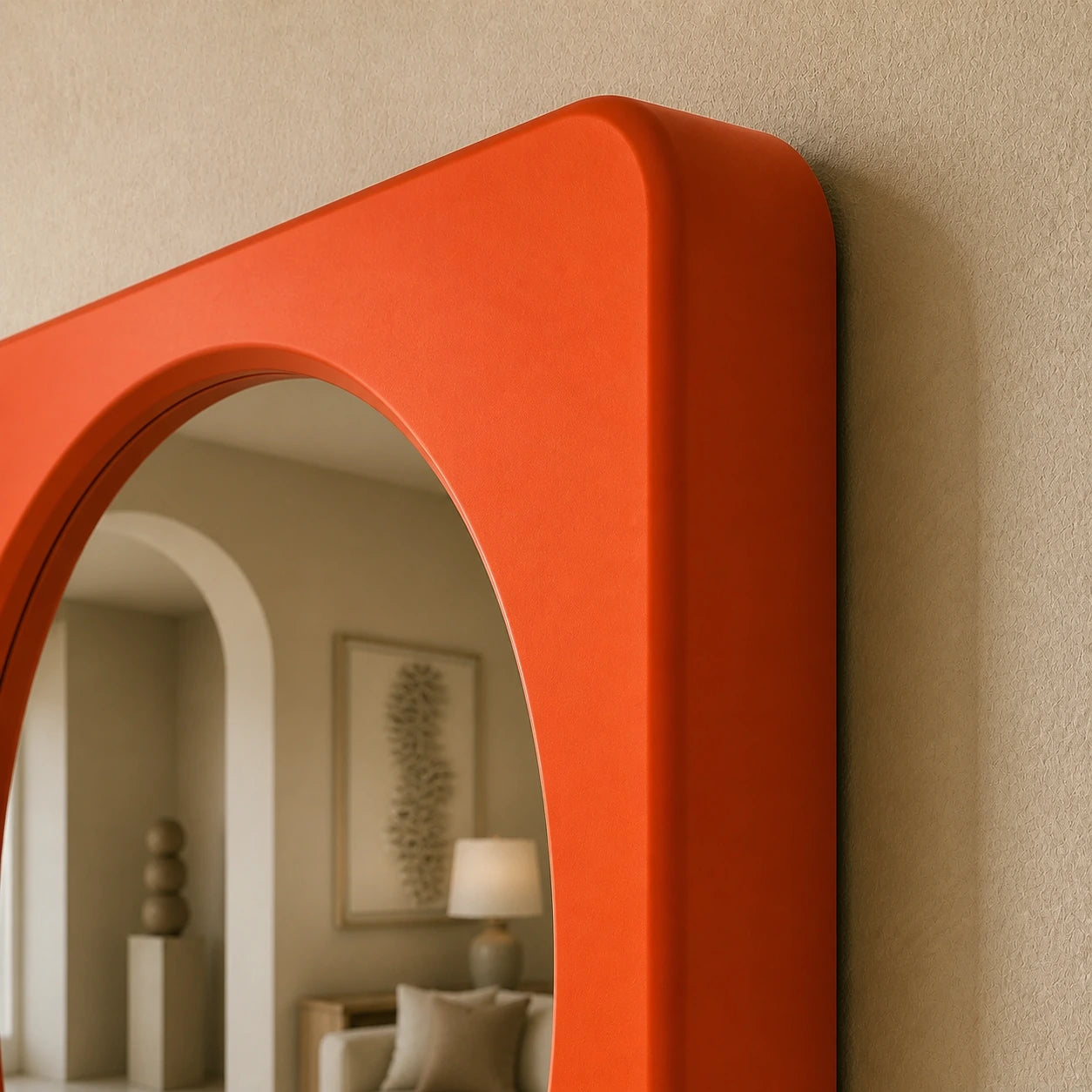 Rounded Square Mirror Mirror Interior Moderna