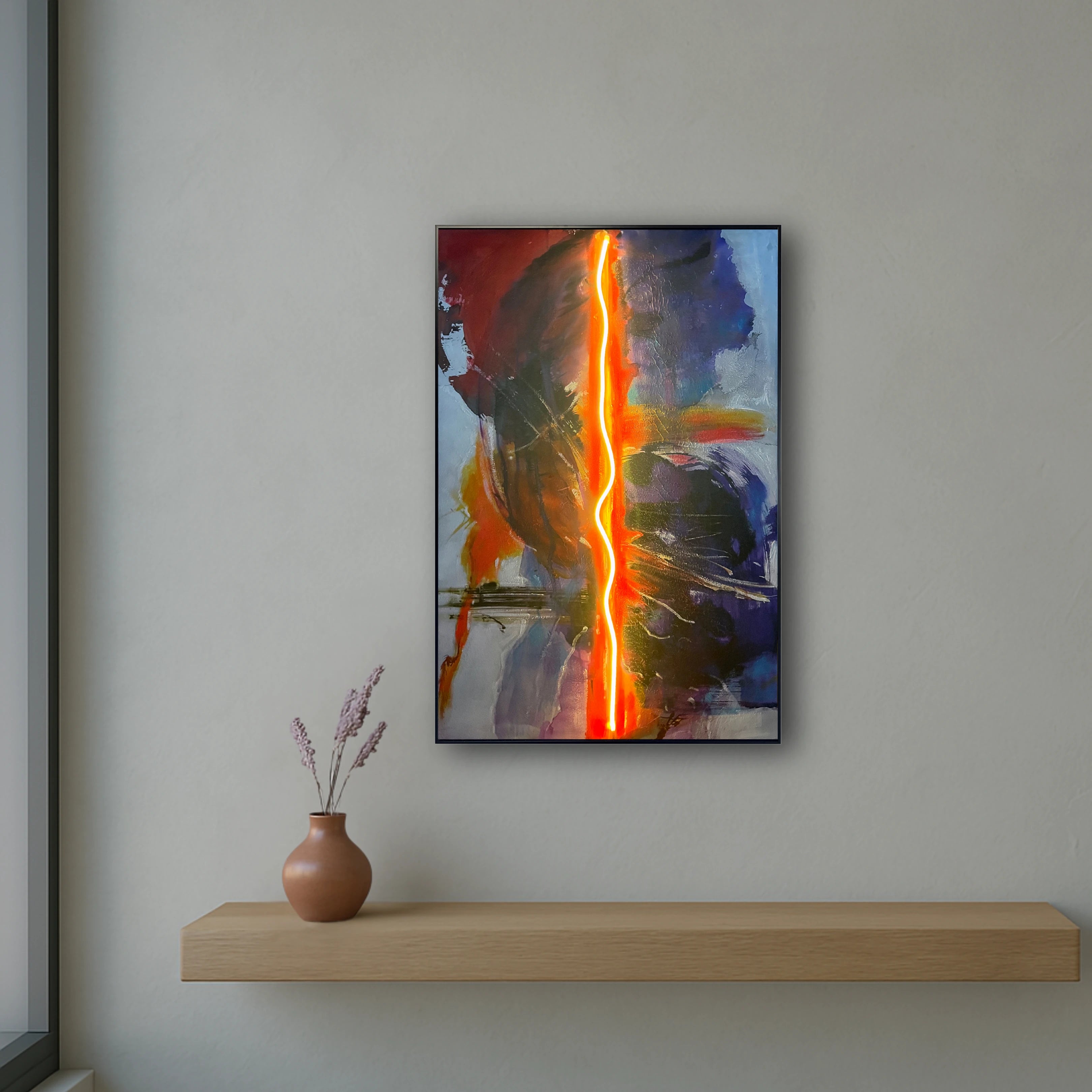 Split Signal Wall Art Interior Moderna