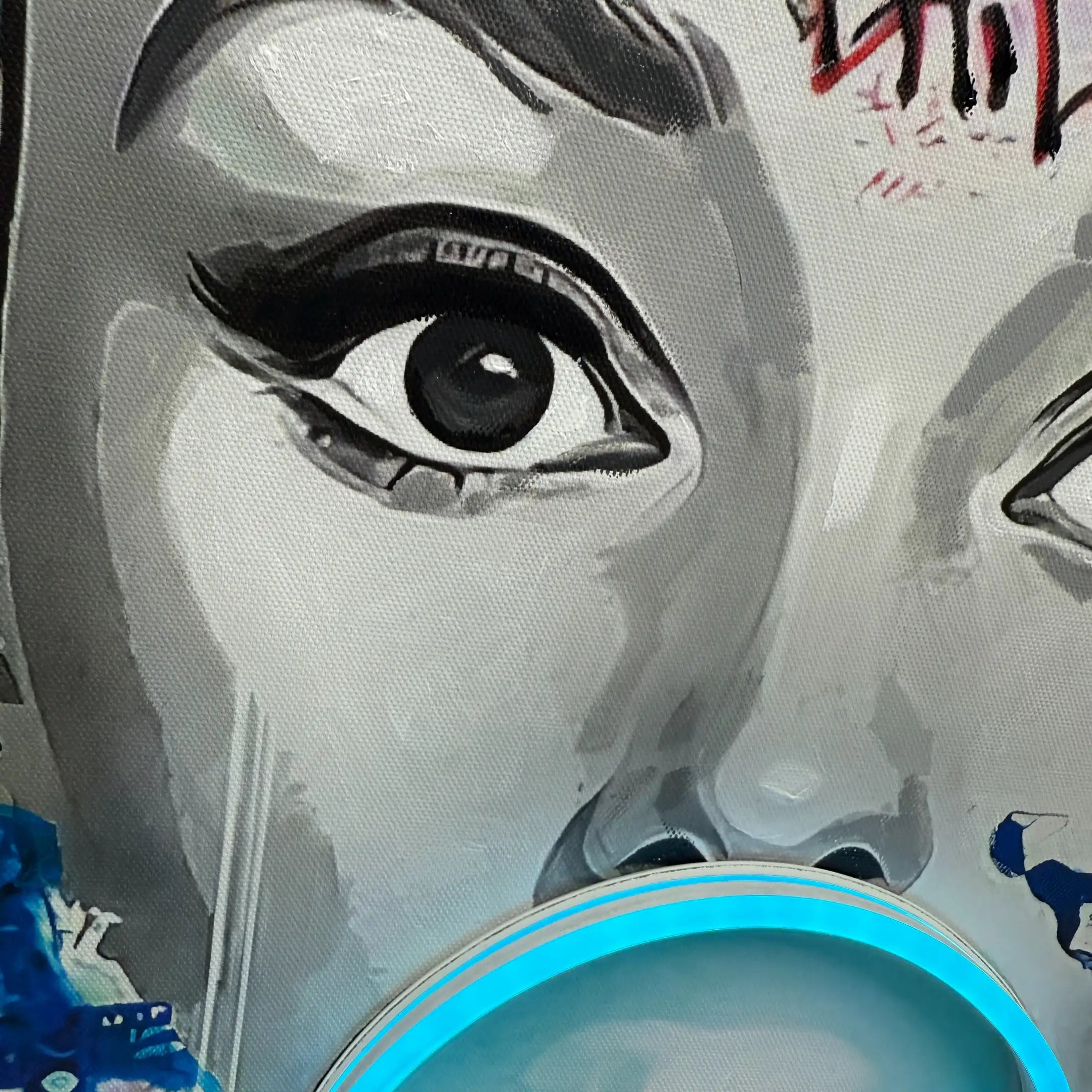 Audrey Hepburn Bubble Gum LED Painting Wall Art Interior Moderna