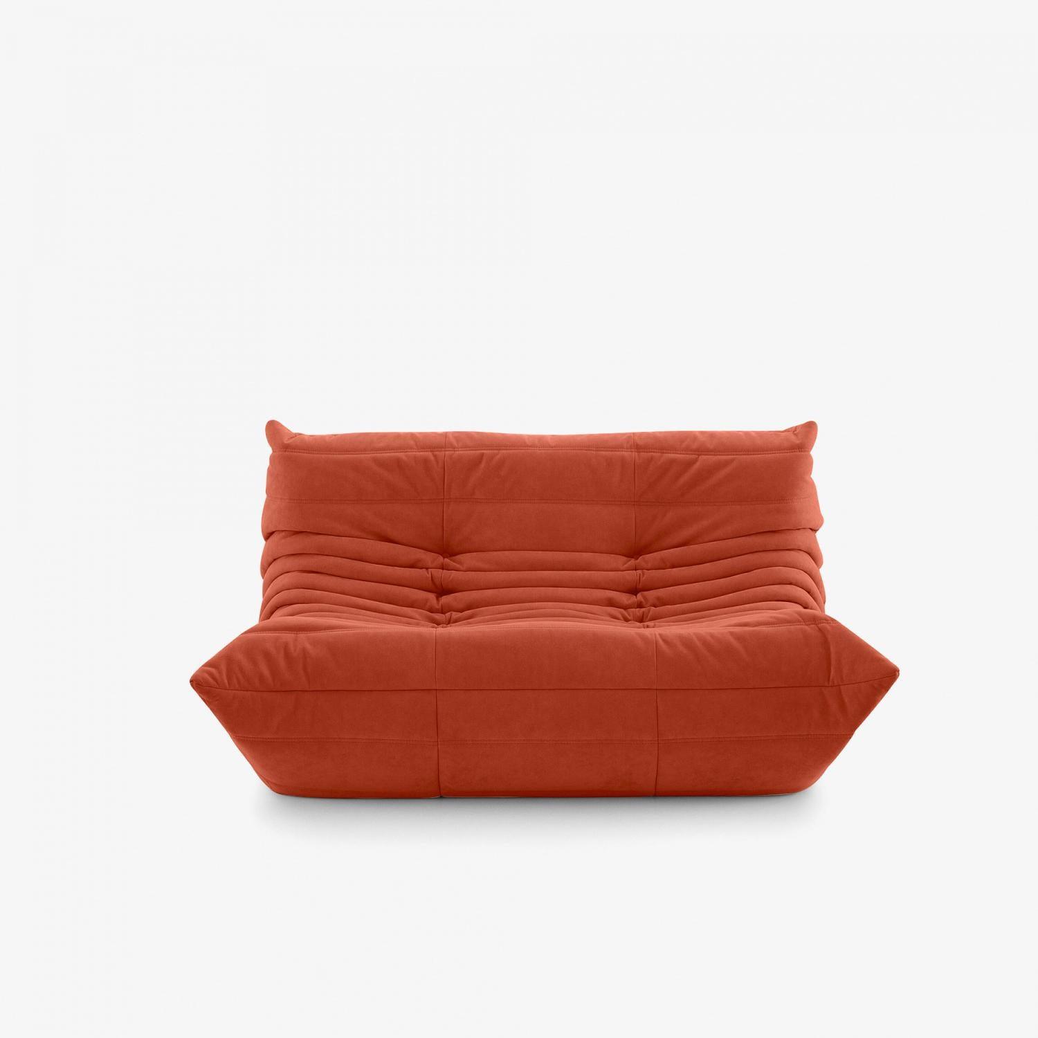 Togo Two seater Sofa Interior Moderna Rust Orange  