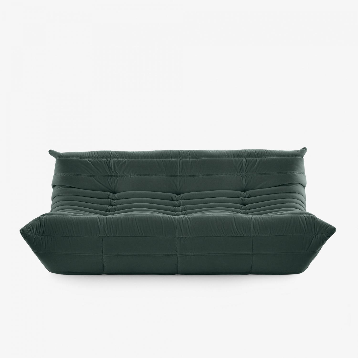 Togo Three Seater Sofa Interior Moderna Emerald Green  