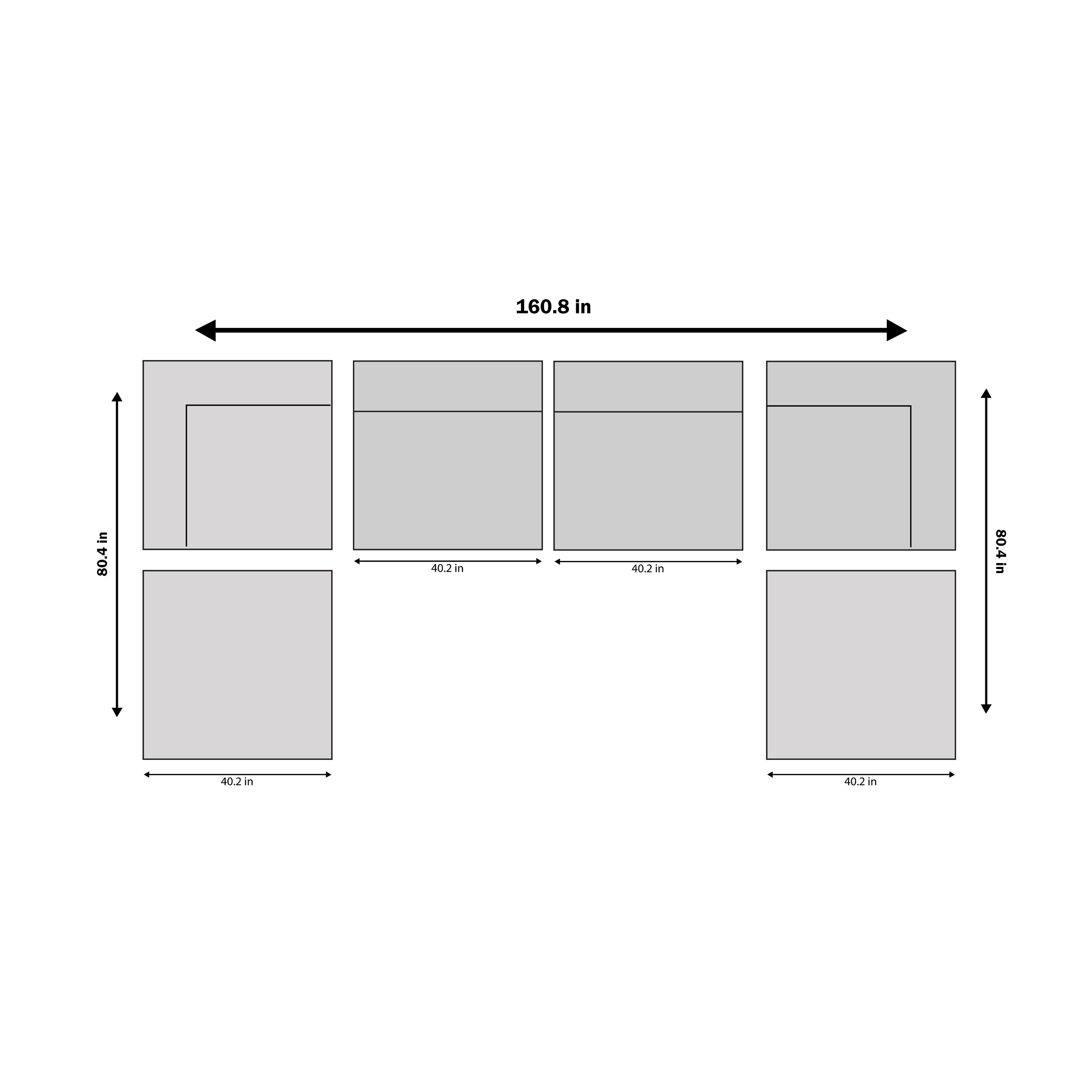 Halo Sofa Sofa Interior Moderna U-Shape (6 pieces)  