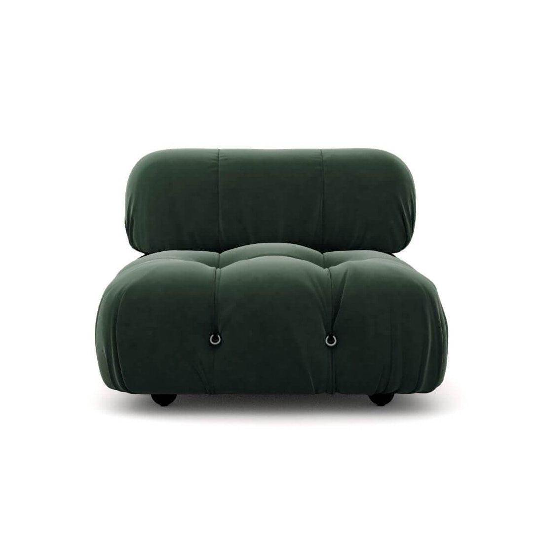 Mario Bellini Center Module Sofa Interior Moderna Emerald Green Velvet  