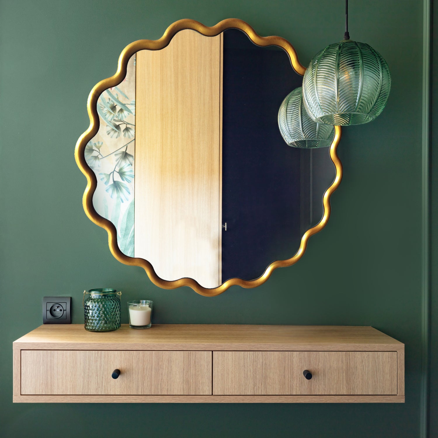 Round Wave Mirror