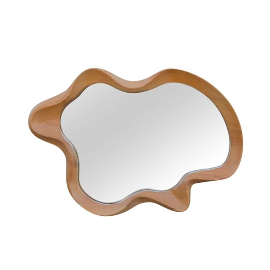 Irregular Wave Mirror Mirror Interior Moderna Wood  