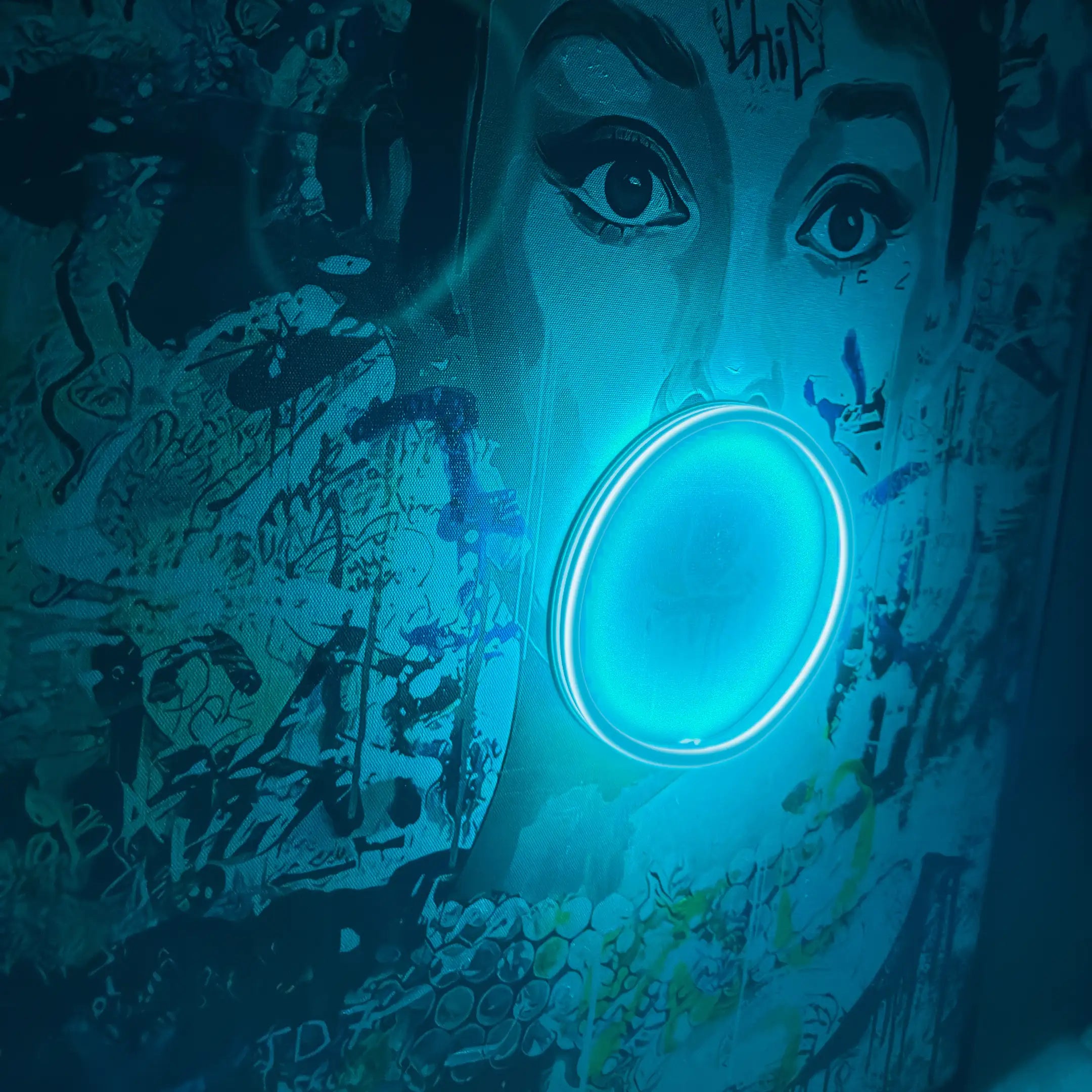 Audrey Hepburn Bubble Gum LED Painting Wall Art Interior Moderna