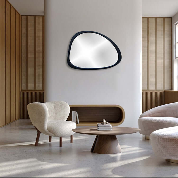 Asymmetrical Oval Mirror Mirror Interior Moderna   