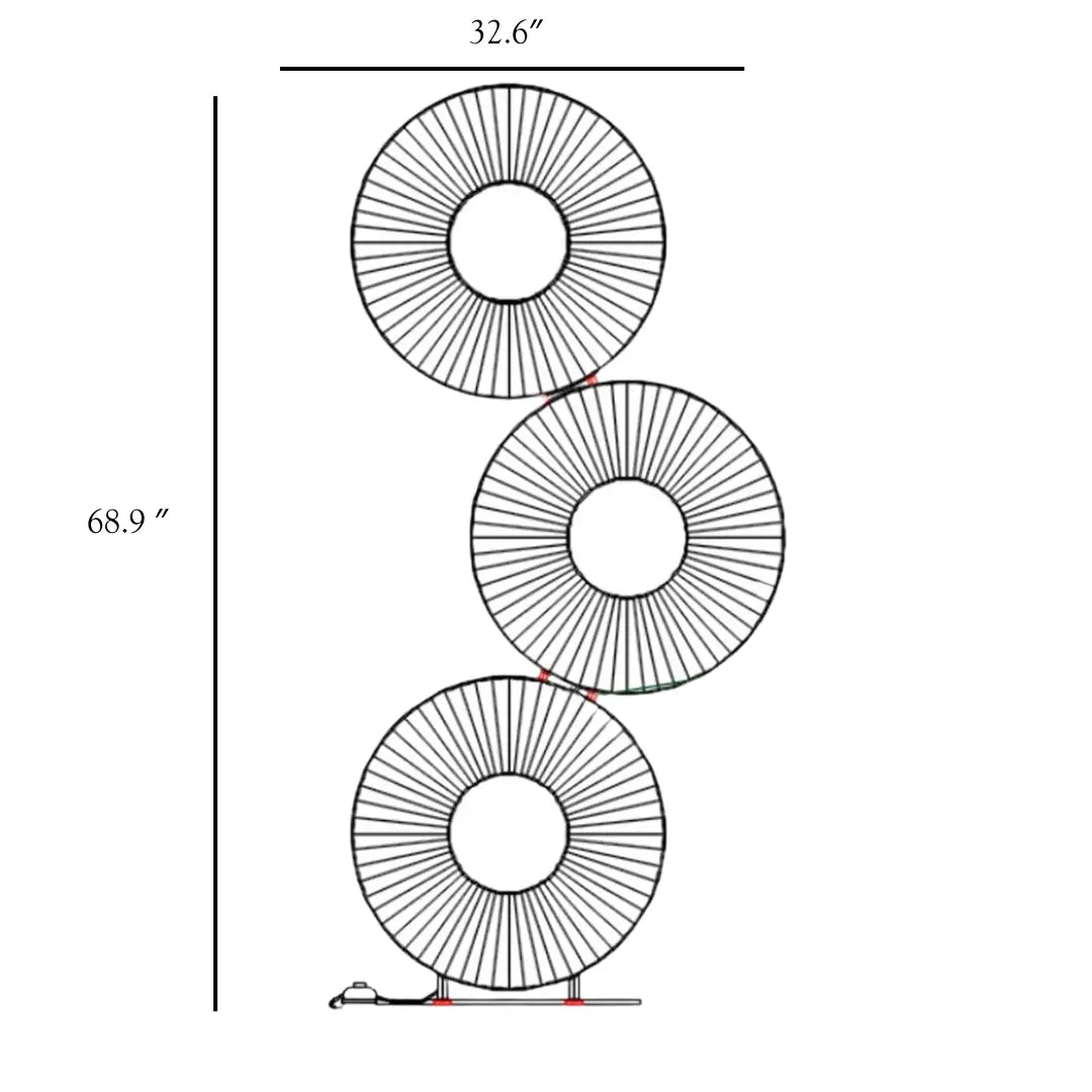 Iris Triple Ring Floor Lamp Lamp Interior Moderna